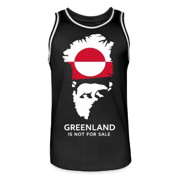 Greenland Polar Bear Flag Arctic Nature Gift - Men's Basketball Jersey - black/white - Front - AI Model Male 185 dark (185cm)