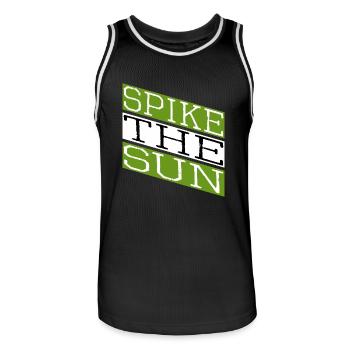 geek beach volleyball skills - Männer Basketball-Trikot - Schwarz/Weiß - Vorne - AI Model Male 185 dark (185cm)