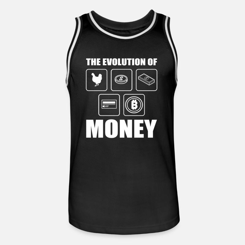 Évolution du bitcoin - Maillot de basket Homme - noir/blanc