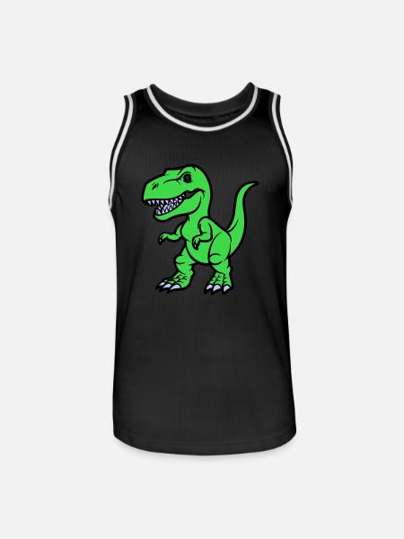 T Rex Comic - Men's Basketball Jersey - black/white