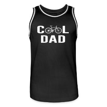 Vélo Cool Dad Disant Fête des Pères - Maillot de basket Homme - noir/blanc - Devant - AI Model Male 185 dark (185cm)