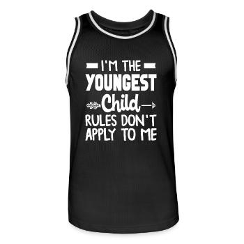 Familie Kinder Geschwister Lustig Geschenkidee - Männer Basketball-Trikot - Schwarz/Weiß - Vorne - AI Model Male 185 dark (185cm)