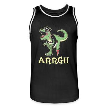 Halloween Piraten Spruch Outfit Kostüm Arrgh - Männer Basketball-Trikot - Schwarz/Weiß - Vorne - AI Model Male 185 dark (185cm)