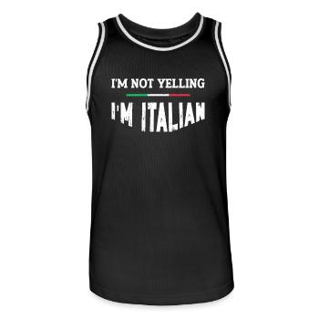 Italian Italian Italy Gift Idea - Men's Basketball Jersey - black/white - Front - AI Model Male 185 dark (185cm)