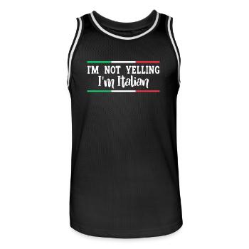 Italian Italian Italy Gift Idea Humor - Men's Basketball Jersey - black/white - Front - AI Model Male 185 dark (185cm)