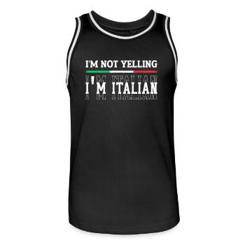 Italiener Italienisch Italien Geschenkidee - Männer Basketball-Trikot - Schwarz/Weiß - Vorne - AI Model Male 185 dark (185cm)
