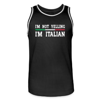 Italian Italian Italy Gift Idea Humor - Men's Basketball Jersey - black/white - Front - AI Model Male 185 dark (185cm)