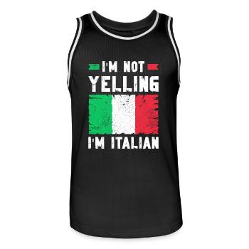 Italian Italian Italy Gift Idea - Men's Basketball Jersey - black/white - Front - AI Model Male 185 dark (185cm)