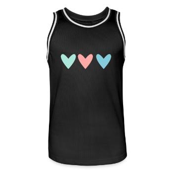 SAINT VALENTINE. bachelorette party. I LOVE YOU. I LOVE YOU. LOVE - Men's Basketball Jersey - black/white - Front - AI Model Male 185 dark (185cm)