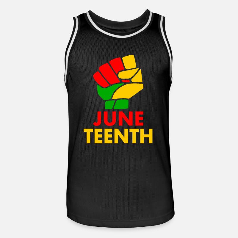 juneteenth - Männer Basketball-Trikot - Schwarz/Weiß
