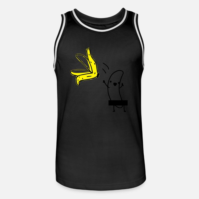 Striptease Banane - Männer Basketball-Trikot - Schwarz/Weiß