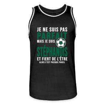 Saint étienne club football Club verts Stéphanois - Maillot de basket Homme - noir/blanc - Devant - AI Model Male 185 dark (185cm)