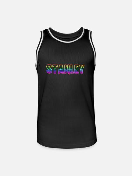stanley rs regenbogen - Männer Basketball-Trikot - Schwarz/Weiß