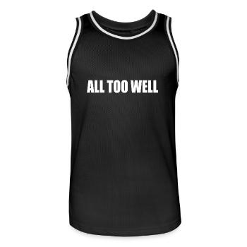 All too well - Men's Basketball Jersey - black/white - Front - AI Model Male 185 dark (185cm)