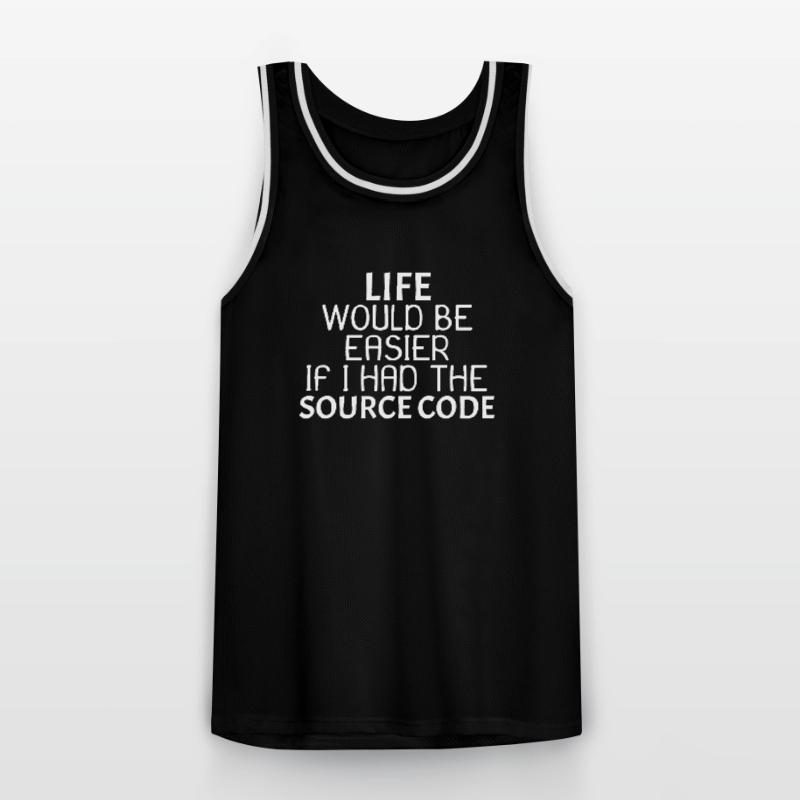 La vie serait plus facile si j'avais le code source 3dr3 Maillot de basket Homme
