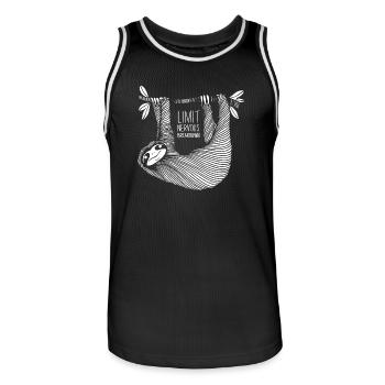 Der faule, tierische, begrenzte Nervenzusammenbruch - Männer Basketball-Trikot - Schwarz/Weiß - Vorne - AI Model Male 185 dark (185cm)