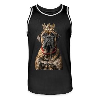English Mastiff - Men's Basketball Jersey - black/white - Front - AI Model Male 185 dark (185cm)