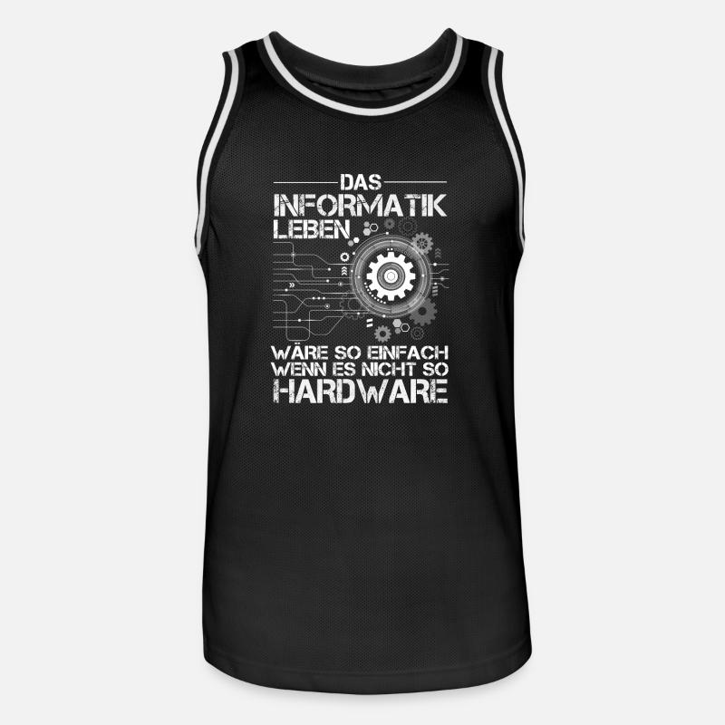 Informatik - Männer Basketball-Trikot - Schwarz/Weiß