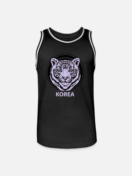 Korea - Männer Basketball-Trikot - Schwarz/Weiß