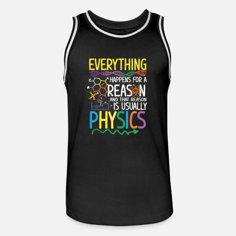 Reason is usually Physics - Maillot de basket Homme - noir/blanc