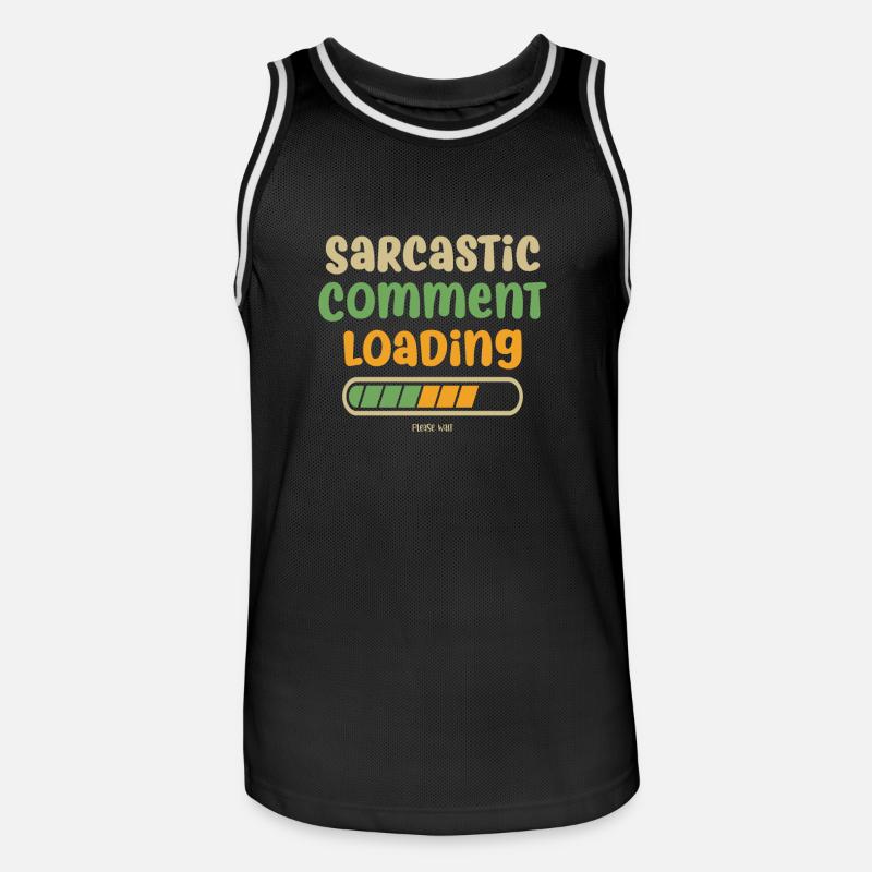 Sarcastic comment loading - please wait - Männer Basketball-Trikot - Schwarz/Weiß