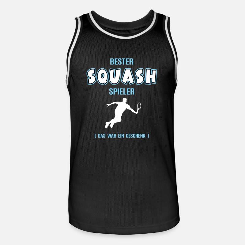 Bester Squash Spieler Squasher Squashspieler - Männer Basketball-Trikot - Schwarz/Weiß
