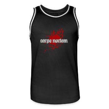 carpe noctem - Männer Basketball-Trikot - Schwarz/Weiß - Vorne - AI Model Male 185 dark (185cm)