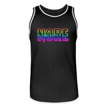 nore rs regenboren - Maillot de basket Homme - noir/blanc - Devant - AI Model Male 185 dark (185cm)