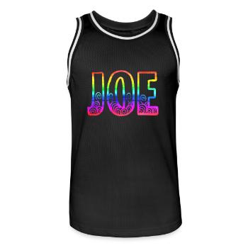 joe rs arc-en-ciel - Maillot de basket Homme - noir/blanc - Devant - AI Model Male 185 dark (185cm)