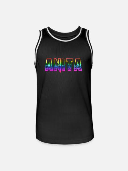 anita rs rainbow - Men's Basketball Jersey - black/white