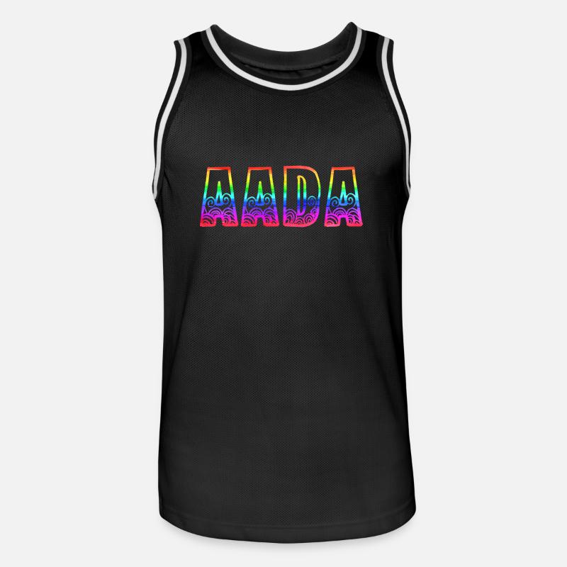 aada rs regenbogen - Männer Basketball-Trikot - Schwarz/Weiß