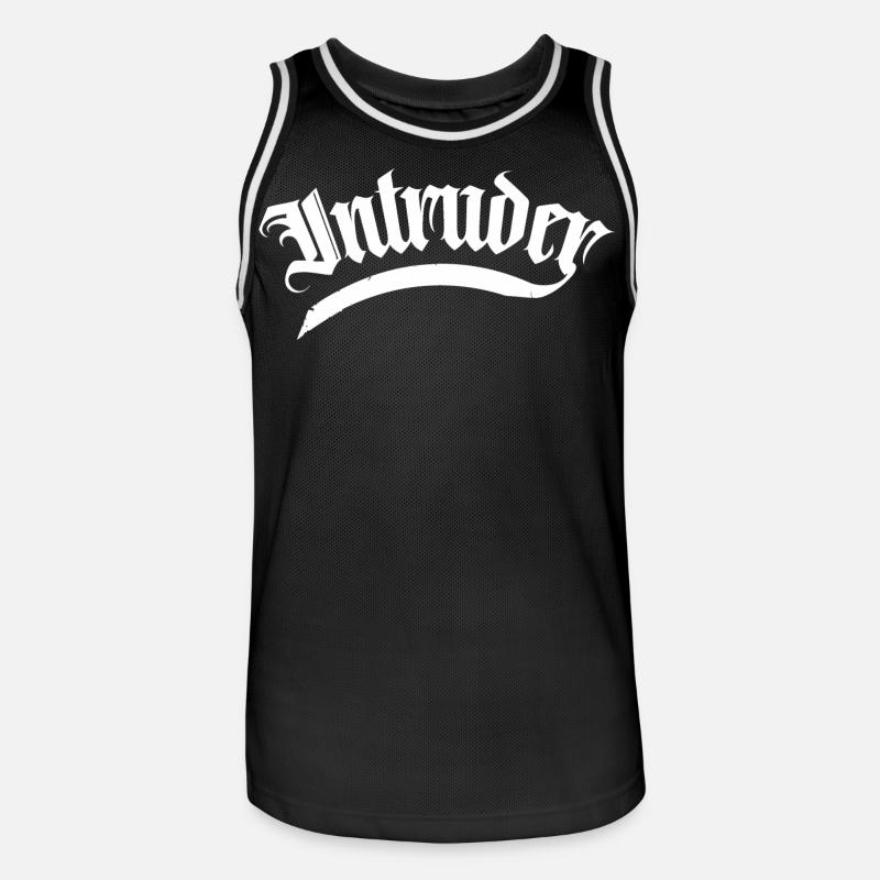 intruder hacker eindringling clan sticker computer - Männer Basketball-Trikot - Schwarz/Weiß