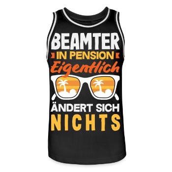 Beamter In Pension Ruhestand - Männer Basketball-Trikot - Schwarz/Weiß - Vorne - AI Model Male 185 dark (185cm)