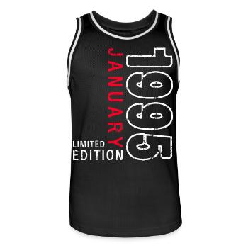 30e anniversaire Original janvier 1995 Volume 95 - Maillot de basket Homme - noir/blanc - Devant - AI Model Male 185 dark (185cm)