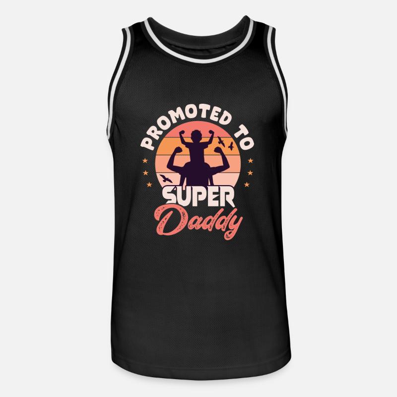 Superdaddy super daddy super dad - Maillot de basket Homme - noir/blanc