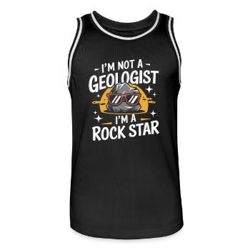 Experte für Geologie Gestein Geologe - Männer Basketball-Trikot - Schwarz/Weiß - Vorne - AI Model Male 185 dark (185cm)