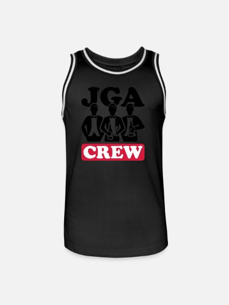 Junggesellen Abschied Crew - Männer Basketball-Trikot - Schwarz/Weiß