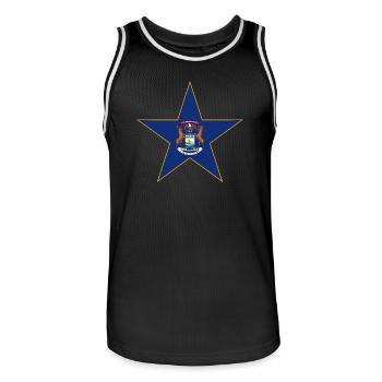 Michigan Fan T-Shirt – Parfait pour les vrais fans ! - Maillot de basket Homme - noir/blanc - Devant - AI Model Male 185 dark (185cm)