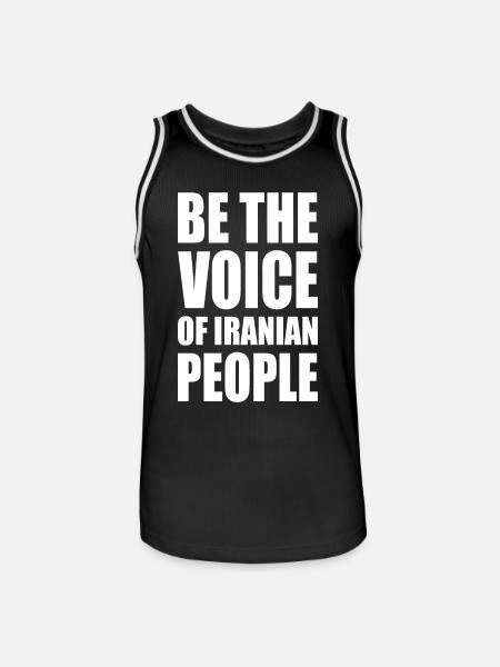 Be the voice of iranian people iran - Männer Basketball-Trikot - Schwarz/Weiß