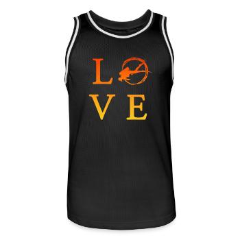 tauchen - Männer Basketball-Trikot - Schwarz/Weiß - Vorne - AI Model Male 185 dark (185cm)