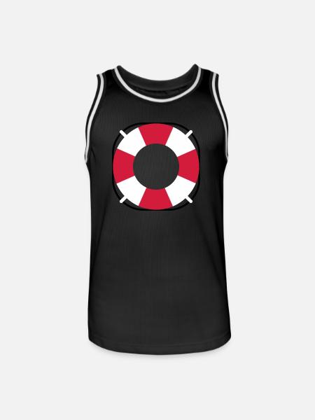 Treetanic lifebuoy - Men's Basketball Jersey - black/white