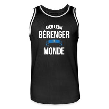 Meilleur Bérenger du monde homme - Maillot de basket Homme - noir/blanc - Devant - AI Model Male 185 dark (185cm)