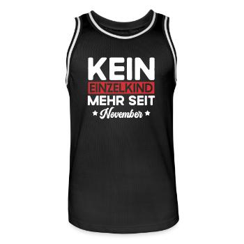 Kein Einzelkind Mehr Seit November Große - Männer Basketball-Trikot - Schwarz/Weiß - Vorne - AI Model Male 185 dark (185cm)