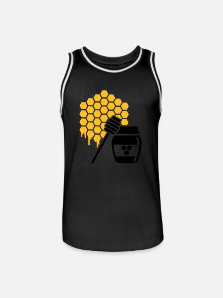 Honig - Männer Basketball-Trikot - Schwarz/Weiß