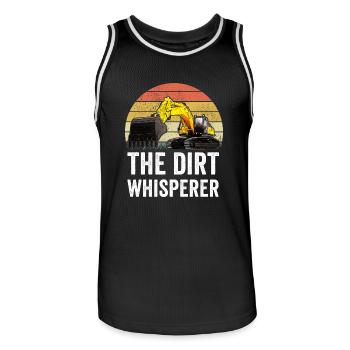 Excavator Construction Worker - Men's Basketball Jersey - black/white - Front - AI Model Male 185 dark (185cm)