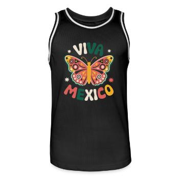 Mexico Mexico Mexican Spanish - Men's Basketball Jersey - black/white - Front - AI Model Male 185 dark (185cm)