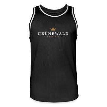 Grünewald Original Family Logo - Men's Basketball Jersey - black/white - Front - AI Model Male 185 dark (185cm)