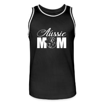 Aussie Profile Mom Dogs Dog Wilsigns - Men's Basketball Jersey - black/white - Front - AI Model Male 185 dark (185cm)