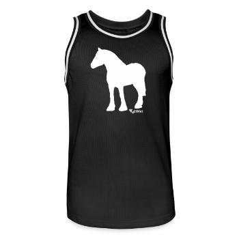 schimmel-kaltblut - Männer Basketball-Trikot - Schwarz/Weiß - Vorne - AI Model Male 185 dark (185cm)