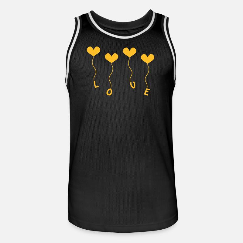 Amour (4) - Maillot de basket Homme - noir/blanc